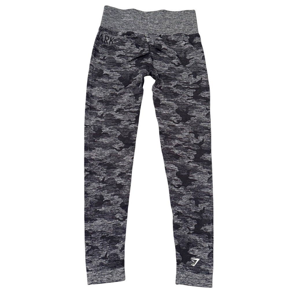 Gymshark Camo Seamless Leggings Women's Size Medium‎ High Waisted Athletic Gray